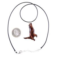 Hawk Necklace, Wooden Falcon Pendant, Hand Carved Bird Necklace, Totem Amulet, Wood Jewelry, One of a Kind Gift for Him Her