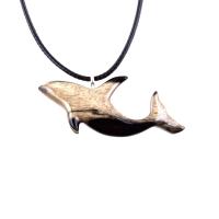 Hand Carved Orca Pendant, Wooden Killer Whale Necklace for Men or Women, Sea Animal, Nautical Beach Wood Jewelry