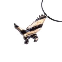 Hawk Necklace, Hand Carved Wooden Hawk Pendant for Men or Women, Wood Falcon Pendant, Totem Bird Jewelry