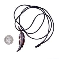 Hand Carved Feather Necklace, Wooden Feather Pendant, Mens Wood Necklace, Tribal Jewelry, One of a Kind Gift for Him