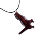 Hawk Necklace, Wooden Falcon Pendant, Hand Carved Bird Necklace, Totem Amulet, Wood Jewelry, One of a Kind Gift for Him Her