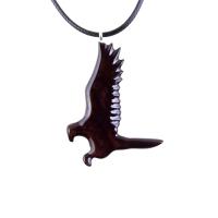 Hawk Necklace, Wooden Falcon Pendant, Hand Carved Bird Necklace, Totem Amulet, Wood Jewelry, One of a Kind Gift for Him Her