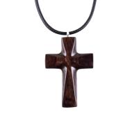 Handmade Wooden Cross Necklace, Hand Carved Wood Cross Pendant, Christian Jewelry for Men Women, Gift for Him or Her