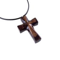Handmade Wooden Cross Necklace, Hand Carved Wood Cross Pendant, Christian Jewelry for Men Women, Gift for Him or Her