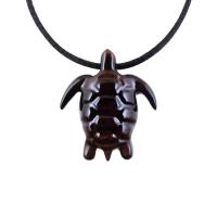 Sea Turtle Necklace, Hand Carved Wooden Turtle Pendant, Mens Wood Necklace, Nautical Jewelry, One of a Kind Gift for Him