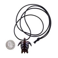 Sea Turtle Necklace, Hand Carved Wooden Turtle Pendant, Mens Wood Necklace, Nautical Jewelry, One of a Kind Gift for Him