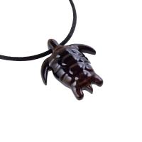 Sea Turtle Necklace, Hand Carved Wooden Turtle Pendant, Mens Wood Necklace, Nautical Jewelry, One of a Kind Gift for Him