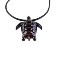 Sea Turtle Necklace, Hand Carved Wooden Turtle Pendant, Mens Wood Necklace, Nautical Jewelry, One of a Kind Gift for Him