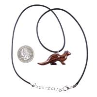 Otter Necklace, Hand Carved Wooden Sea Animal Pendant, Nautical Wood Jewelry for Men or Women