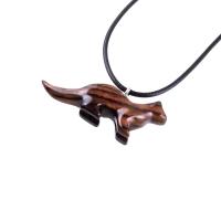 Otter Necklace, Hand Carved Wooden Sea Animal Pendant, Nautical Wood Jewelry for Men or Women