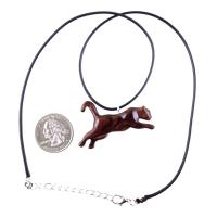 Lioness Necklace, Hand Carved Wooden Lioness Pendant, Wood Animal Necklace, Totem Spirit Animal Unisex Leo Jewelry