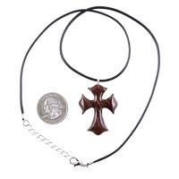 Wooden Cross Necklace, Wood Cross Pendant, Hand Carved Mens Christian Jewelry, One of a Kind Gift for Him