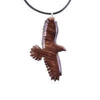 Hand Carved Raven Pendant, Wooden Crow Necklace, Wood Bird Jewelry for Men Women