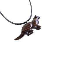 Hand Carved Wooden Sea Otter Pendant Necklace - Totem Animal Jewelry Gift for Men & Women