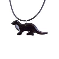 Hand Carved Wooden Sea Otter Pendant Necklace - Totem Animal Jewelry Gift for Men & Women