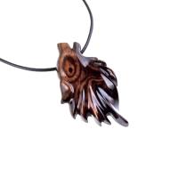 Wolf Pendant, Wooden Wolf Necklace, Hand Carved Wood Spirit Animal Totem, Woodland Jewelry for Men or Women, One of a Kind Gift