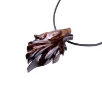Wolf Pendant, Wooden Wolf Necklace, Hand Carved Wood Spirit Animal Totem, Woodland Jewelry for Men or Women, One of a Kind Gift