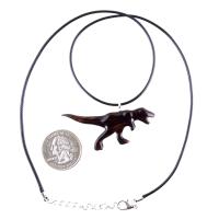 Dinosaur Pendant, Hand Carved Wooden T-Rex Necklace for Men or Women, Tyrannosaurus Necklace, Wood Reptile Jurassic Jewelry