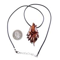 Carved Wolf Pendant, Wooden Wolf Necklace, Spirit Animal Totem, Handmade Wood Jewelry for Men or Women, One of a Kind Gift