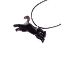 Lioness Necklace, Hand Carved Wooden Lioness Pendant, Wood Animal Necklace, Totem Spirit Animal Leo Jewelry for Men Women