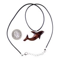 Orca Necklace, Hand Carved Killer Whale Pendant for Men or Women, Wooden Sea Animal, Nautical Wood Jewelry, One of a Kind  Gift for Him Her