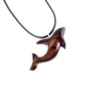 Orca Necklace, Hand Carved Killer Whale Pendant for Men or Women, Wooden Sea Animal, Nautical Wood Jewelry, One of a Kind  Gift for Him Her