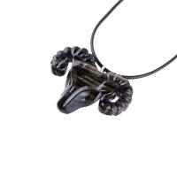 Ram Necklace, Hand Carved Wooden Ram Head Pendant, Mens Wood Necklace, Sheep Jewelry, Aries Jewelry, Gift for Him