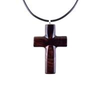 Wooden Cross Pendant, Hand Carved Wood Cross Necklace, Christian Jewelry, One of a Kind Gift for Men or Women