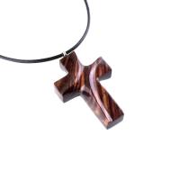 Wood Cross Necklace, Hand Carved Wooden Cross Pendant, Christian Jewelry for Men or Women, One of a Kind Gift for Her Him