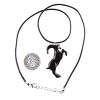 Hand Carved Goat Necklace, Wooden Mountain Goat Pendant, Wood Animal Necklace, Capricorn Jewelry, Spirit Animal Totem, Gift for Him Her