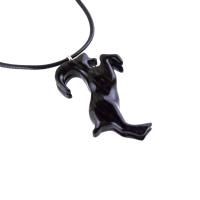 Hand Carved Goat Necklace, Wooden Mountain Goat Pendant, Wood Animal Necklace, Capricorn Jewelry, Spirit Animal Totem, Gift for Him Her