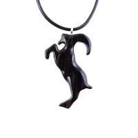 Hand Carved Goat Necklace, Wooden Mountain Goat Pendant, Wood Animal Necklace, Capricorn Jewelry, Spirit Animal Totem, Gift for Him Her