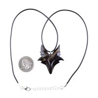Celtic Fox Necklace, Hand Carved Wooden Fox Pendant for Men or Women, Totem Spirit Animal Gift for Him or Her, Wood Jewelry