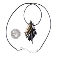 Wolf Necklace, Hand Carved Wooden Wolf Pendant for Men or Women, Spirit Animal Totem Woodland Jewelry