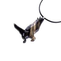Hawk Necklace, Hand Carved Wooden Hawk Pendant for Men or Women, Wood Falcon Pendant, Totem Bird Jewelry