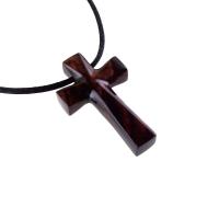 Wooden Cross Necklace, Wood Cross Pendant, Hand Carved Christian Jewelry for Men, One of a Kind Gift for Him