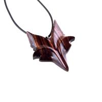 Hand Carved Wooden Fox Pendant, Celtic Fox Necklace for Men or Women, Totem Spirit Animal, Woodland Jewelry Gift for Her or Him