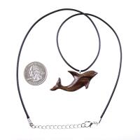 Hand Carved Orca Pendant, Wooden Whale Necklace, Sea Animal Pendant, Nautical Necklace for Men or Women, Wood Jewelry