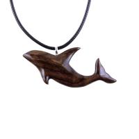Hand Carved Orca Pendant, Wooden Whale Necklace, Sea Animal Pendant, Nautical Necklace for Men or Women, Wood Jewelry