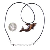 Hand Carved Orca Pendant, Wooden Whale Necklace, Sea Animal Pendant, Nautical Necklace for Men or Women, Wood Jewelry