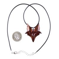 Hand Carved Wooden Fox Pendant, Celtic Fox Necklace for Men or Women, Totem Spirit Animal, Woodland Jewelry Gift for Her or Him