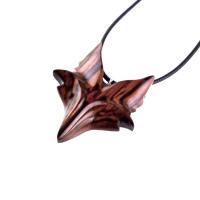 Hand Carved Wooden Fox Pendant, Celtic Fox Necklace for Men or Women, Totem Spirit Animal, Woodland Jewelry Gift for Her or Him