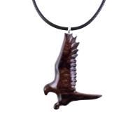 Hand Carved Hawk Pendant, Wooden Falcon Necklace, Wood Bird Necklace, Totem Jewelry for Men or Women, One of a Kind Gift for Him Her