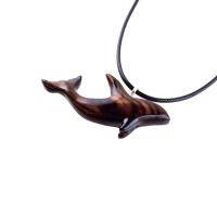 Orca Necklace, Hand Carved Killer Whale Pendant for Men or Women, Wooden Sea Animal, Nautical Wood Jewelry, One of a Kind  Gift for Him Her