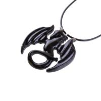 Dragon Necklace for Men Women, Hand Carved Wooden Dragon Pendant, Fantasy Wood Jewelry Gift for Her Him