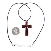 Wooden Cross Pendant, Hand Carved Wood Cross Necklace, Christian Jewelry, One of a Kind Gift for Men or Women