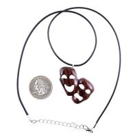 Hand Carved Comedy Tragedy Mask Necklace, Wooden Mask Pendant, Drama Necklace for Men or Women, Theatre Wood Jewelry
