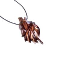 Carved Wolf Pendant, Wooden Wolf Necklace, Spirit Animal Totem, Handmade Wood Jewelry for Men or Women, One of a Kind Gift