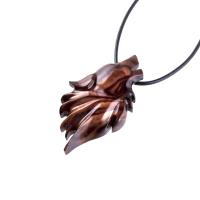 Carved Wolf Pendant, Wooden Wolf Necklace, Spirit Animal Totem, Handmade Wood Jewelry for Men or Women, One of a Kind Gift
