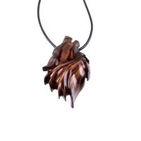 Carved Wolf Pendant, Wooden Wolf Necklace, Spirit Animal Totem, Handmade Wood Jewelry for Men or Women, One of a Kind Gift